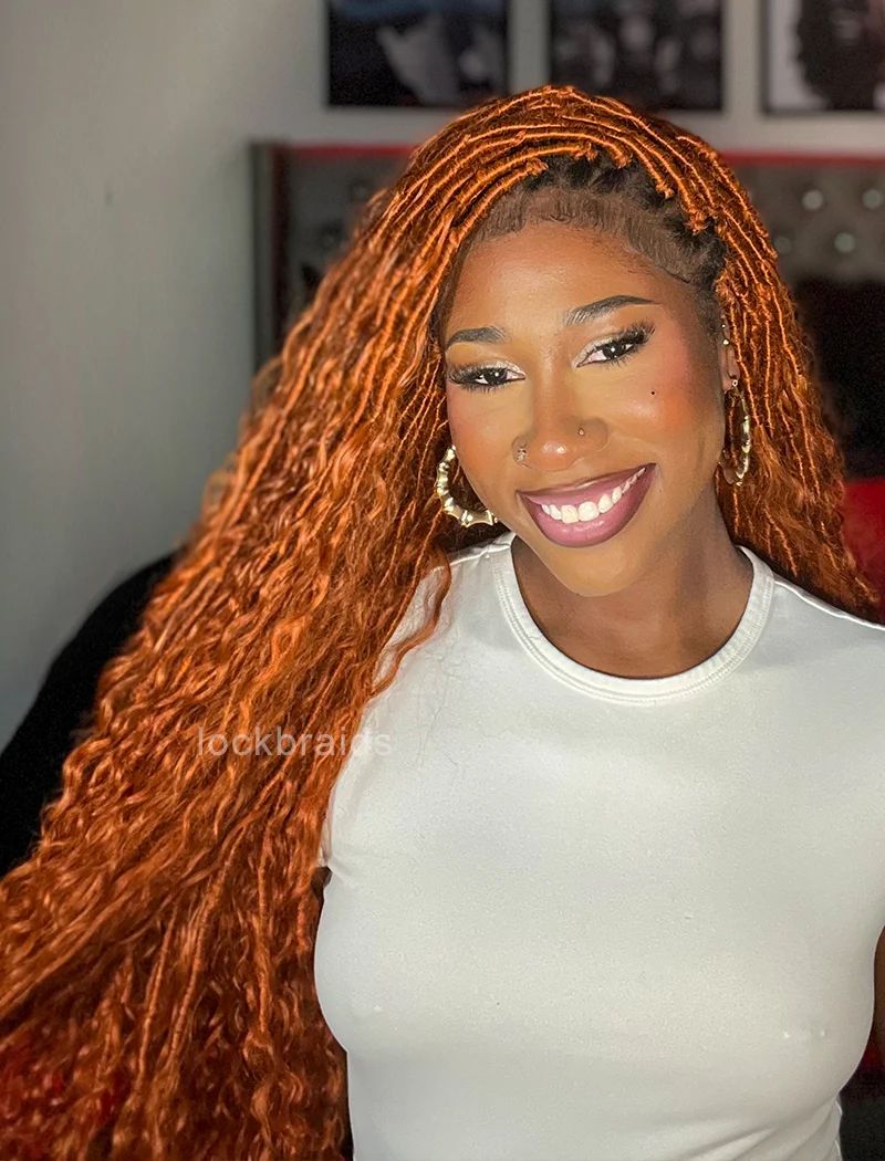 Vibrant Orange Curly Locs Vibrant Orange Curly Locs — Curls Locs 2027
