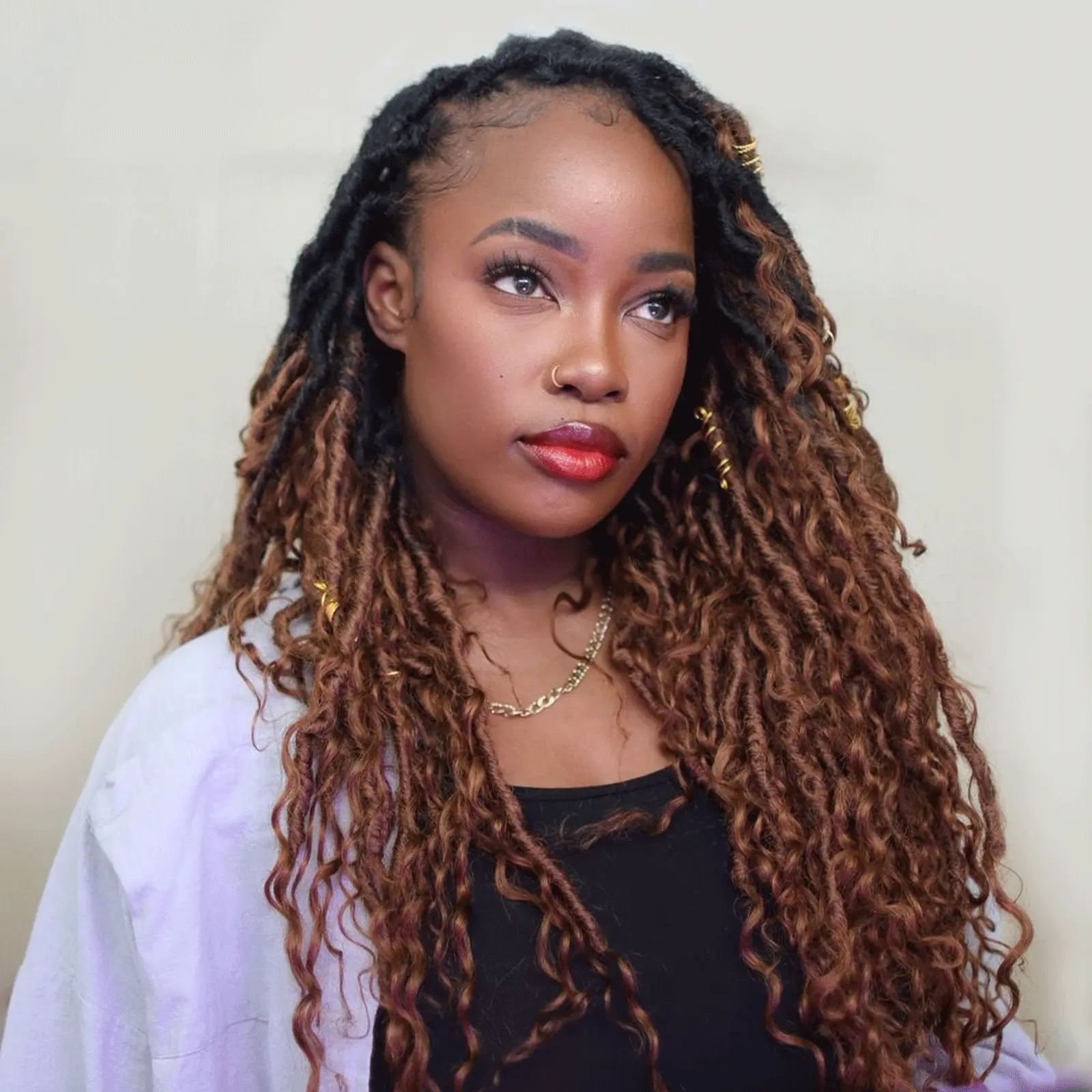 Air Dried Locs With Dark Roots and Brown Highlights Air Dried Locs With Dark Roots and Brown Highlights — Curls Locs 2027