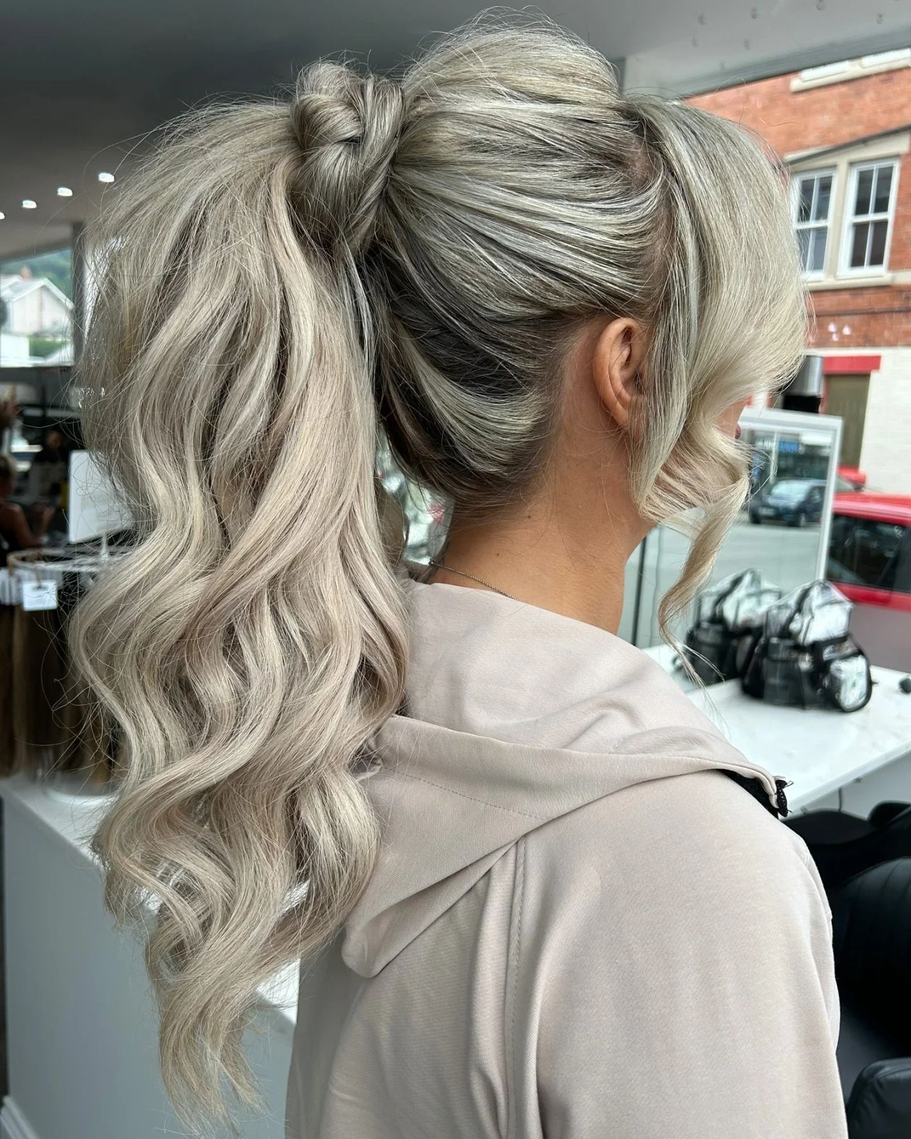 Platinum Blonde Visual Idea — Ponytail Hairstyles 2027 for Shoulder Length Hair
