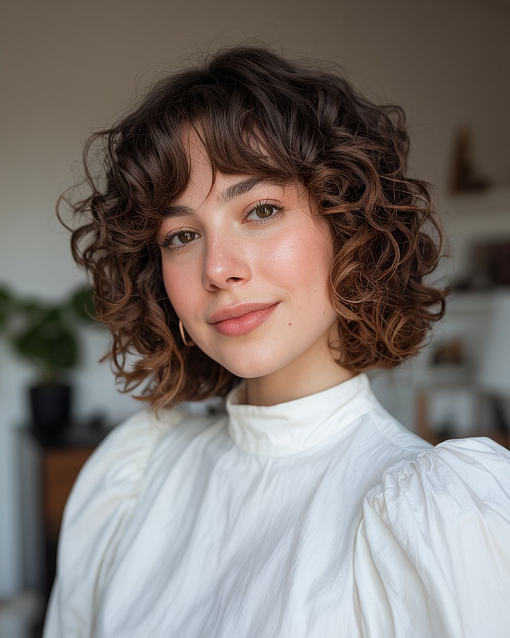 50+ Short Curly Haircuts That Flatter Round Faces in 2026