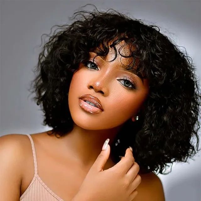 Curly Bob With Short Curly Bangs Curly Bob With Short Curly Bangs — Curly Hairstyles 2027 with Weave