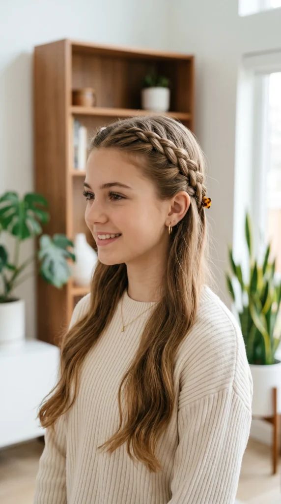 Layered Shoulder Length With Braided Headband — Haircuts 2027 for Teenage Girls