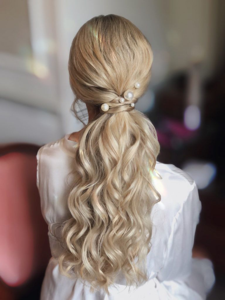 Platinum Blonde With Root Shadow Visual Idea — Bridesmaid Ponytail Hairstyles 2027