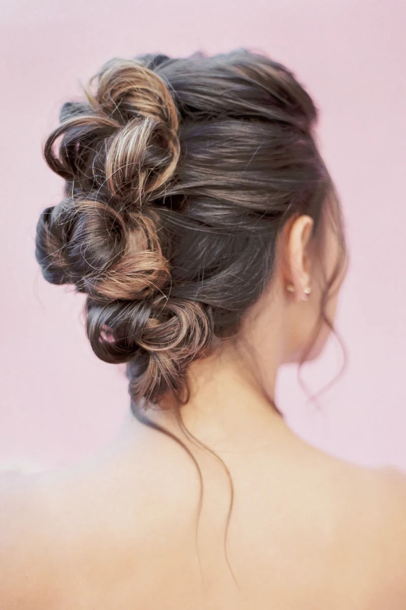 Collarbone Length Updo With Rolled Curls Collarbone Length Updo With Rolled Curls — Prom Hairstyles 2027 with Weave