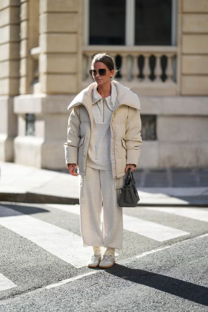 Beige Puffer Jacket with Cargo Pants — Winter Puffer Jacket Outfits 2027