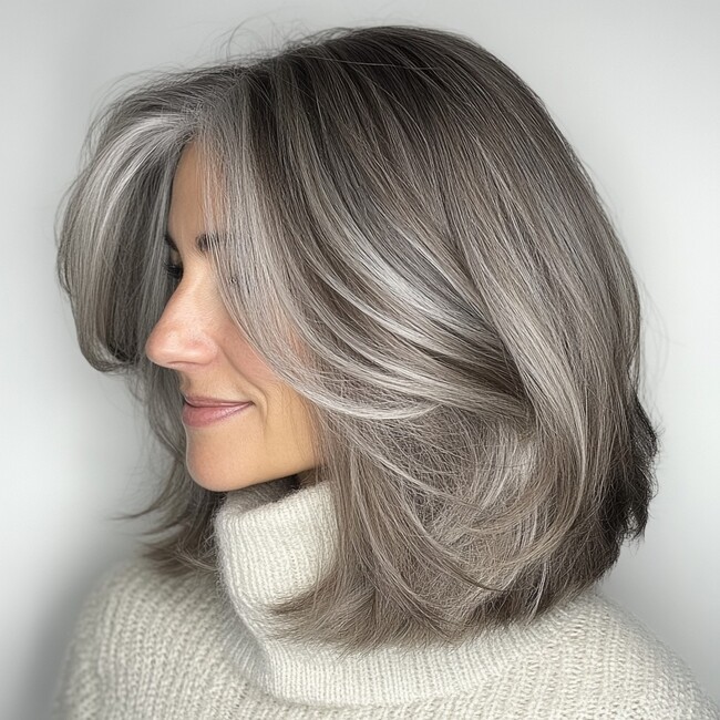 Gray With Ash Blonde Balayage Visual Idea Gray With Ash Blonde Balayage Visual Idea — Balayage on Gray Hair 2027