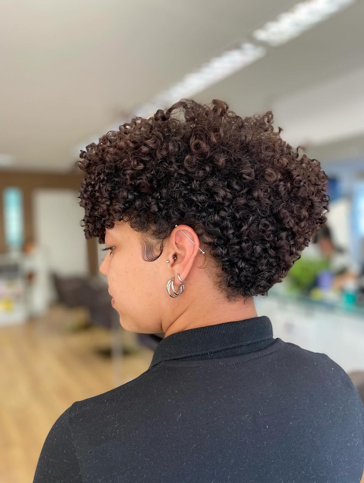 Dark Brown Pixie With Tight Curls Dark Brown Pixie With Tight Curls — Pixie 2027 for Curly Hair