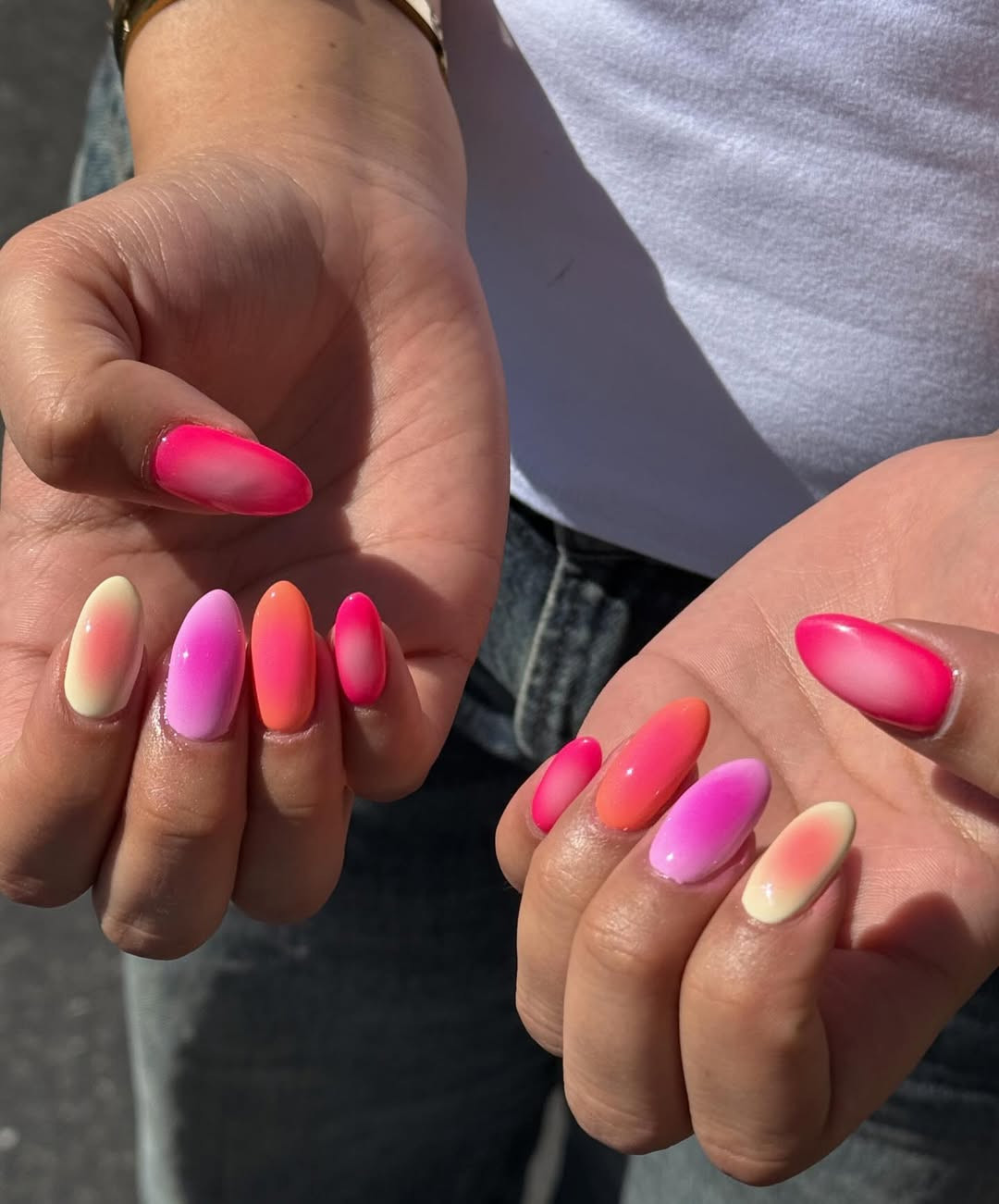 Summer Visual Idea Summer Visual Idea — Pink and Orange Sunset Nails 2027