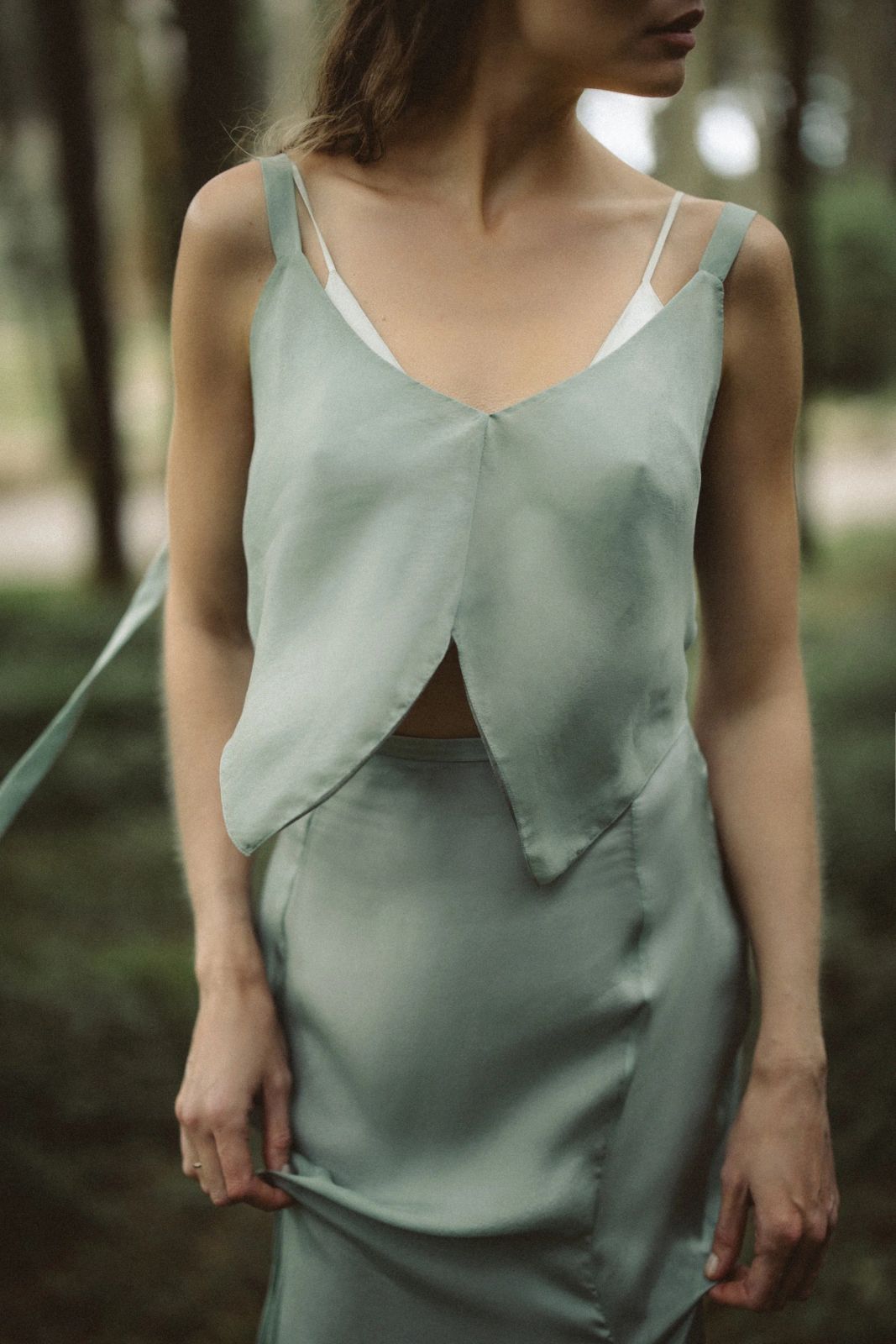 Satin Sophistication in a Sage Green Co-ord Set Satin Sophistication in a Sage Green Co-ord Set — Moss Green Outfits 2027