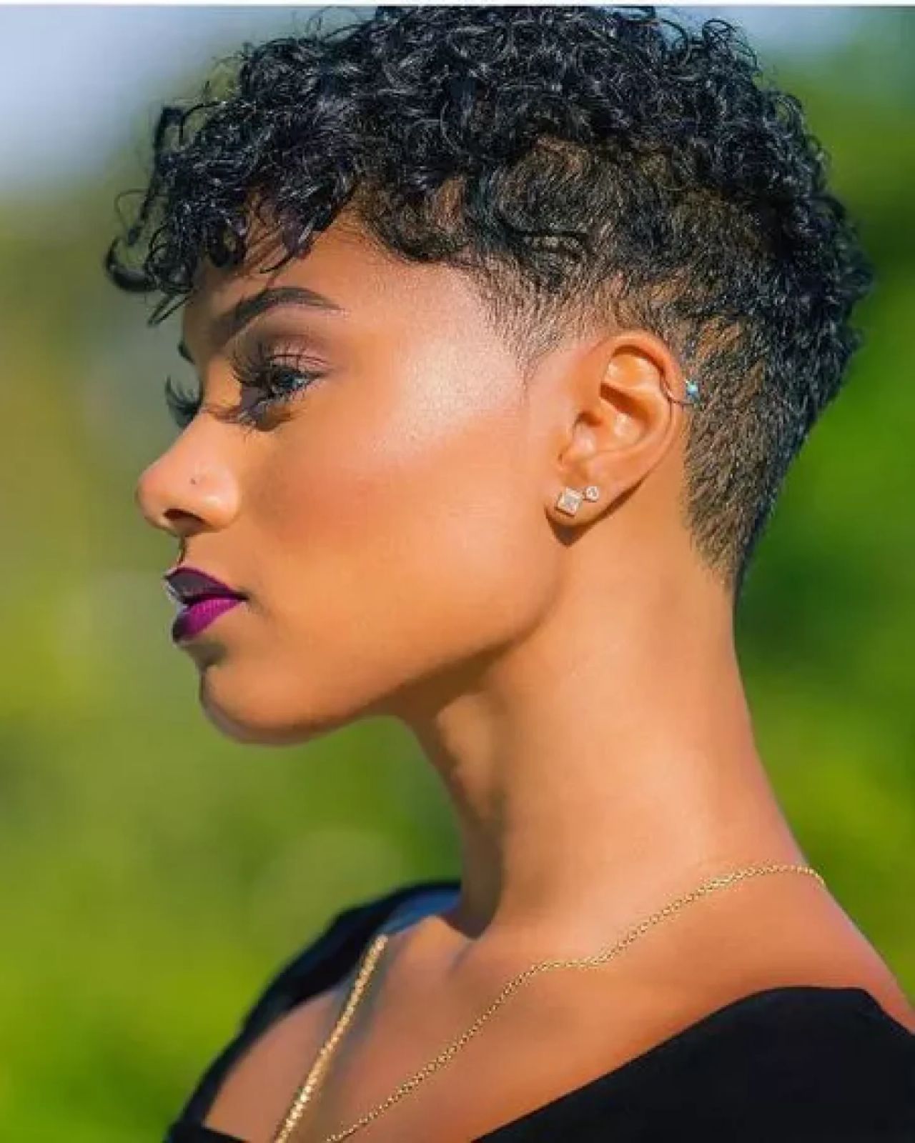 Black Pixie With Undercut And Curly Top Black Pixie With Undercut And Curly Top — Pixie 2027 for Curly Hair