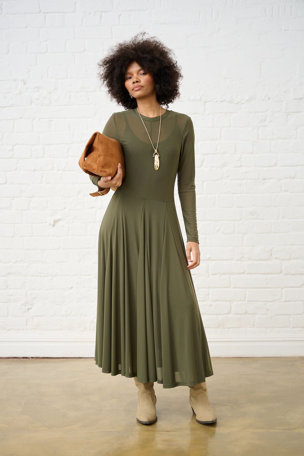 Elegant Evening Casual in a Moss Green Mesh Maxi Dress Elegant Evening Casual in a Moss Green Mesh Maxi Dress — Moss Green Outfits 2027
