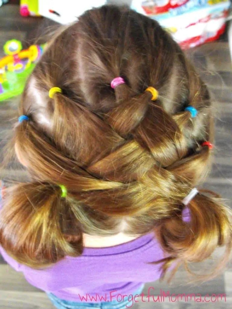 Visual Idea — Secured With Colorful Elastics Ponytail Hairstyles 2027 for School
