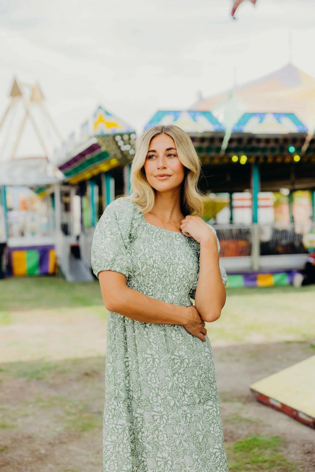 Artful Layering with a Pale Green Dress and Embroidered Vest Artful Layering with a Pale Green Dress and Embroidered Vest — Moss Green Outfits 2027