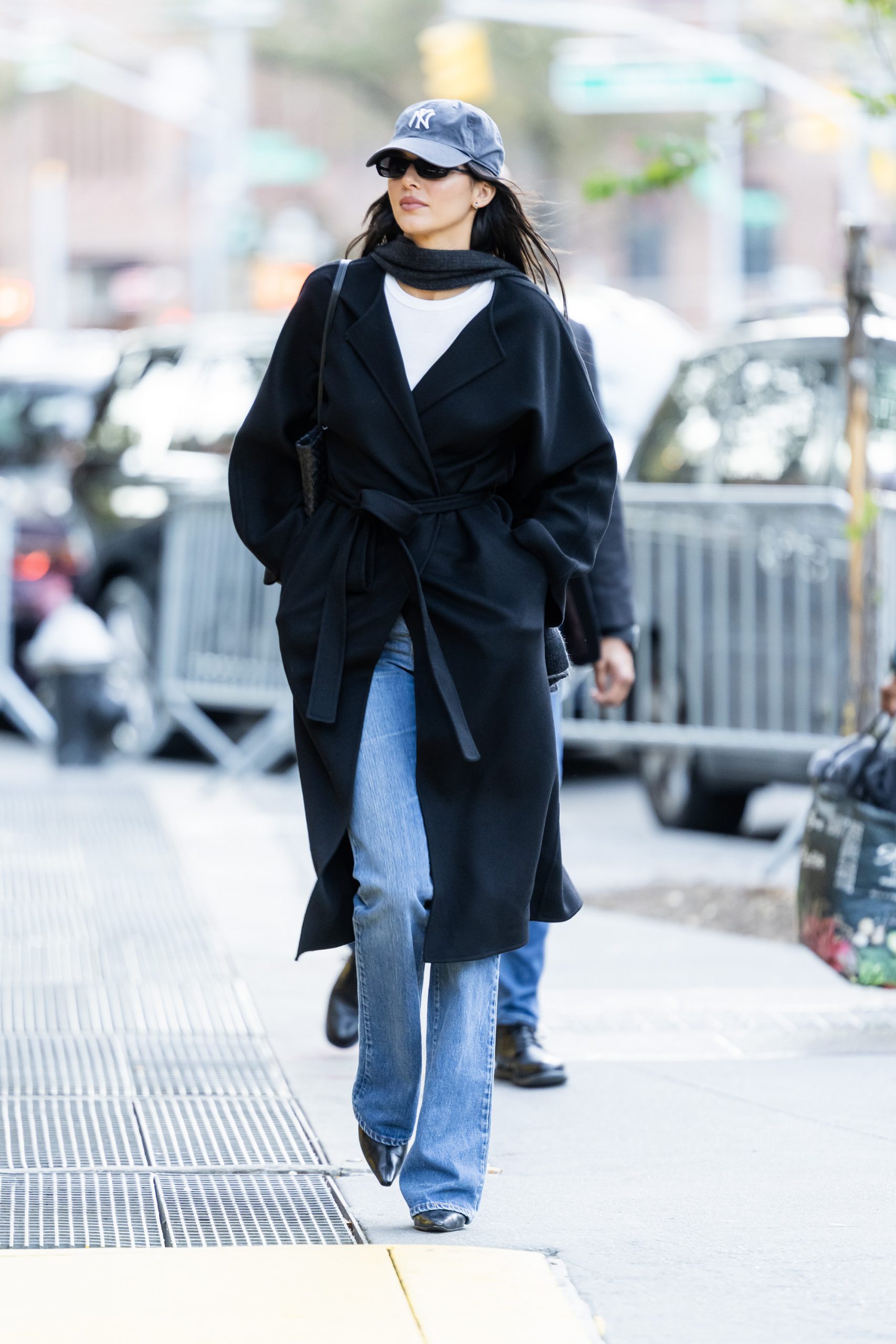 Modern Edge: Bootcut Jeans with Tie-Waist Coat and Pointed Shoes — Bootcut Jeans Outfits 2027 with Sandals