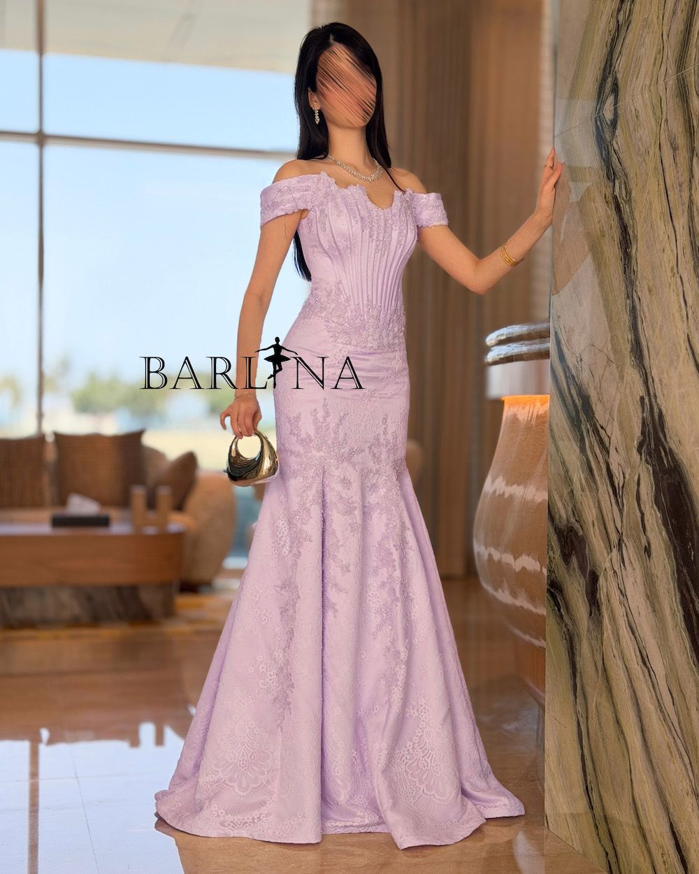 Lavender Lace and Satin Mermaid Gala Dress Lavender Lace and Satin Mermaid Gala Dress — Mermaid Gala Dress 2027