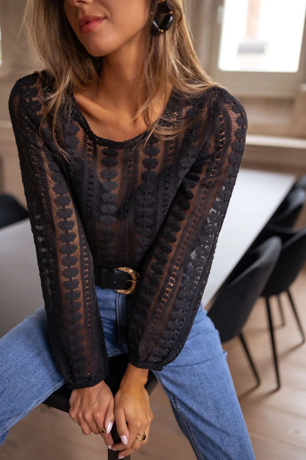Blue Denim Jeans Outfit Idea Blue Denim Jeans Outfit Idea — Lace Blouse Outfits 2027