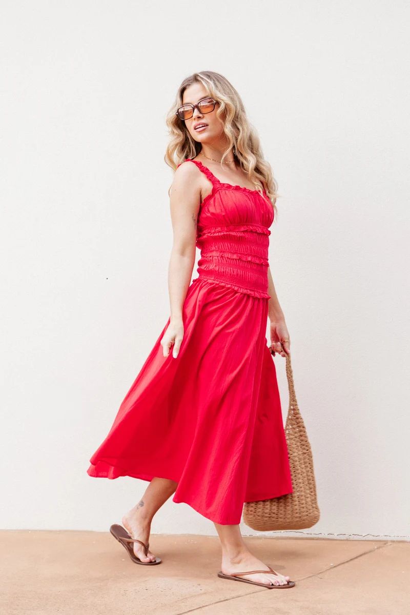 Picnic Vacation Outfit Idea — Midi Picnic Dress 2027