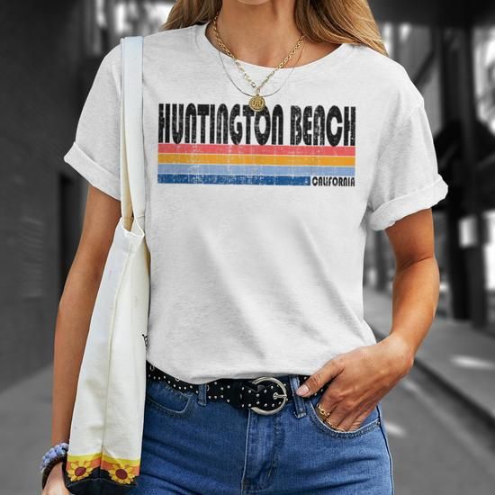 Vintage Huntington Beach Graphic Tee with Striped Detail Vintage Huntington Beach Graphic Tee with Striped Detail — Huntington Beach Outfits 2027