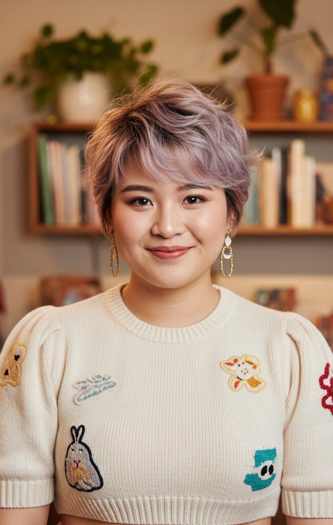 Light Purple With Blonde Highlights Visual Idea Light Purple With Blonde Highlights Visual Idea — Pixie Cut 2027 for Round Face