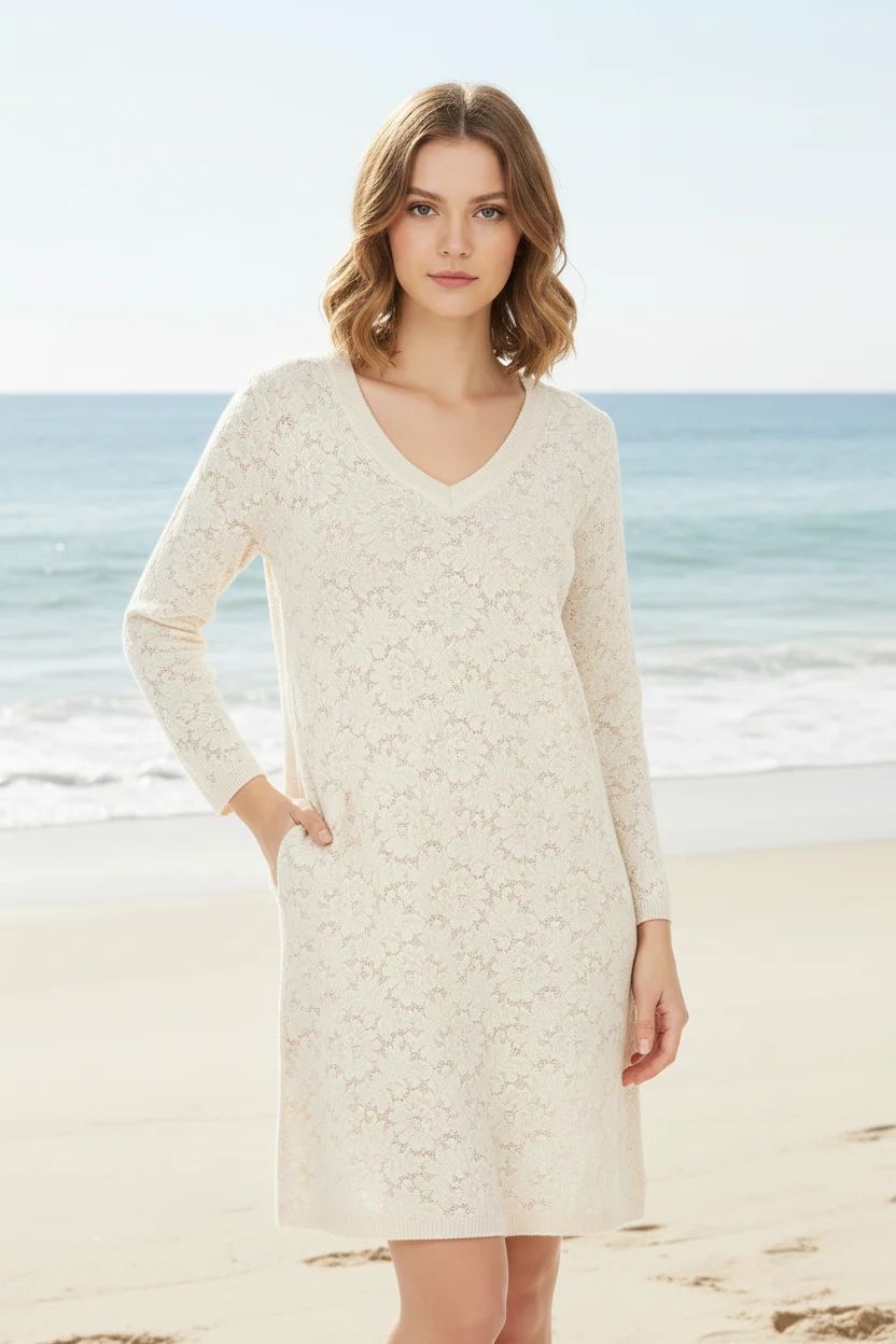 Lace Cover-Up Dress for a Delicate Beach Layer Lace Cover-Up Dress for a Delicate Beach Layer — Huntington Beach Outfits 2027