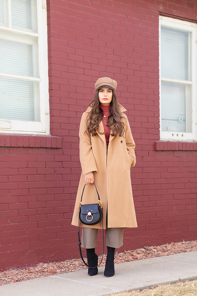 Camel Longline Coat and Turtleneck for Sophisticated Layering Camel Longline Coat and Turtleneck for Sophisticated Layering — Chilly Spring Outfits 2027
