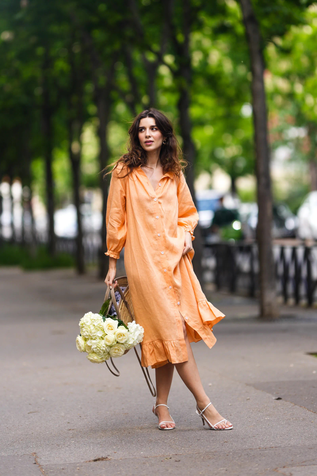 Vibrant Orange Linen Shirt Dress for Summer Vibrant Orange Linen Shirt Dress for Summer — Outfits 2027 for Mom Bod