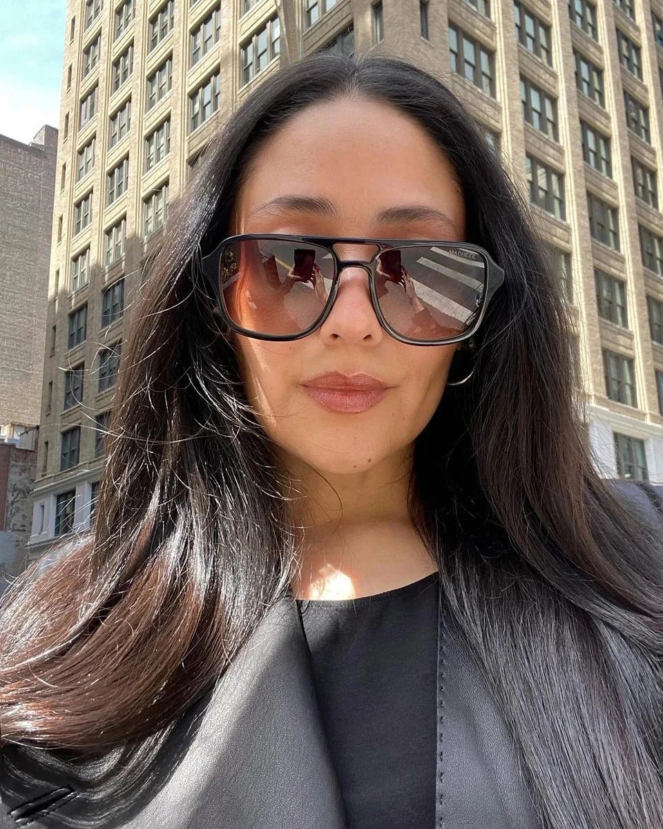 Black Leather Jacket and Aviators for an Edgy Vibe — Aviator Sunglasses for Women 2027