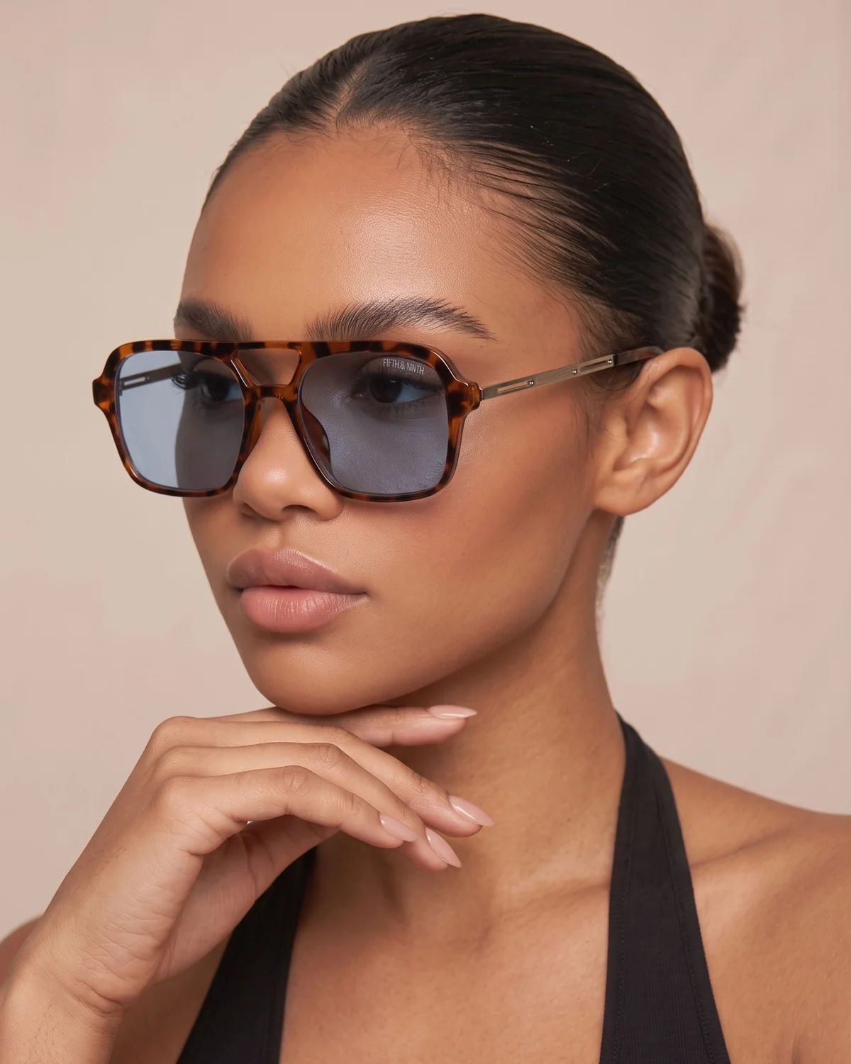 Tortoiseshell Aviators with Blue Lenses and Gold Accents — Aviator Sunglasses for Women 2027