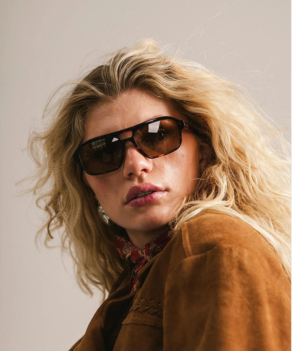 Tortoiseshell Aviators with a Suede Jacket and Scarf — Aviator Sunglasses for Women 2027