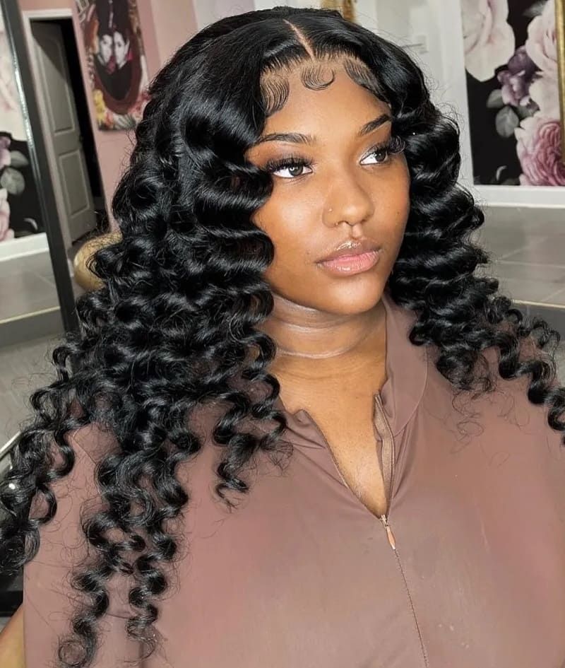Visual Idea — A Front View Of A Woman With Thick Visual Idea — A Front View Of A Woman With Thick — Half Up Half Down Hairstyles 2027 with Weave