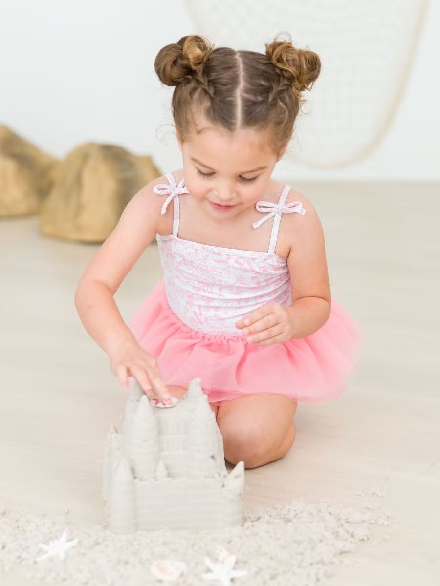 Visual Idea — With Loose Strands Framing Her Face — Little Girl Swim Hairstyles 2027