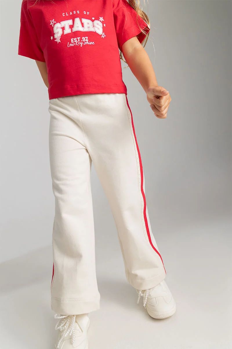 Red T-Shirt Cream Pants Outfit Idea Red T-Shirt Cream Pants Outfit Idea — Toddler Girl Outfits 2027