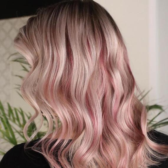No Bangs Visual Idea No Bangs Visual Idea — Blonde 2027 with Pink Hair