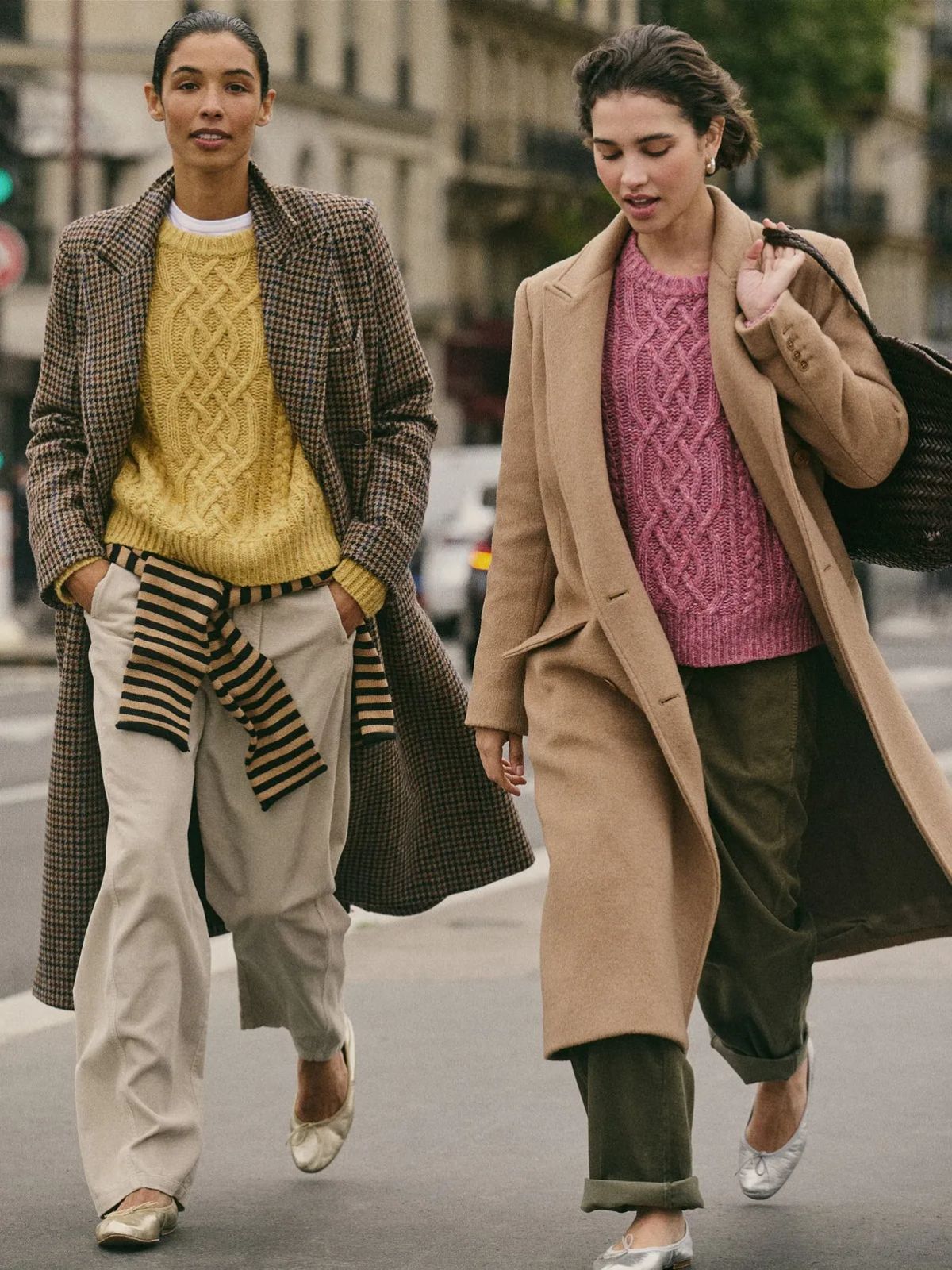 Cozy Plaid Coat Meets Sunny Yellow Knit Cozy Plaid Coat Meets Sunny Yellow Knit — Winter Outfits Warm Climate 2027
