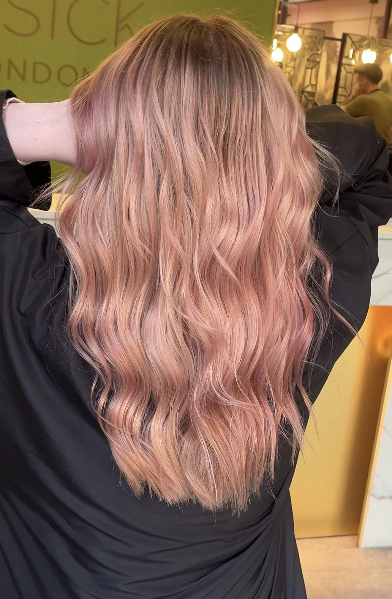 Loose Waves Visual Idea Loose Waves Visual Idea — Blonde 2027 with Pink Hair