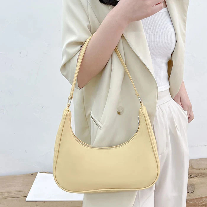 Cream Blazer, White Top, Wide-Leg Trousers, and Yellow Baguette Cream Blazer, White Top, Wide-Leg Trousers, and Yellow Baguette — Baguette Bag Aesthetic 2027
