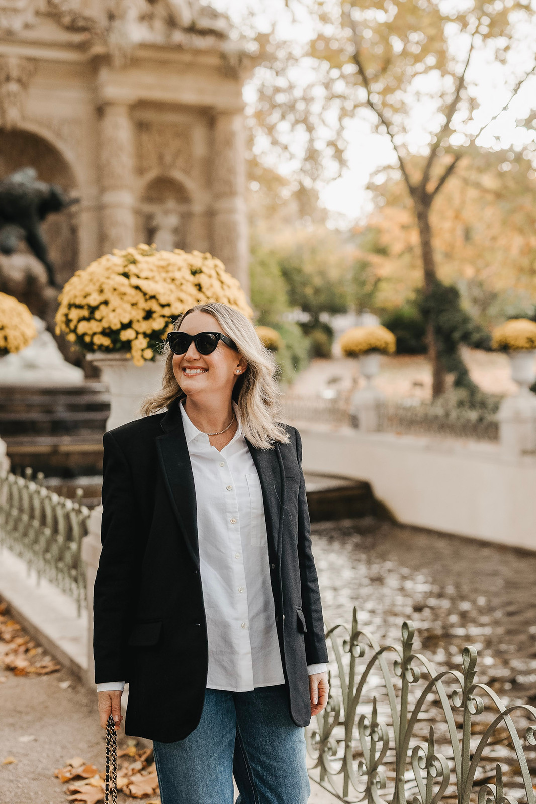 Black Blazer with Crisp White Blouse and Blue Jeans Black Blazer with Crisp White Blouse and Blue Jeans — Blouse Outfits 2027 with Blazer