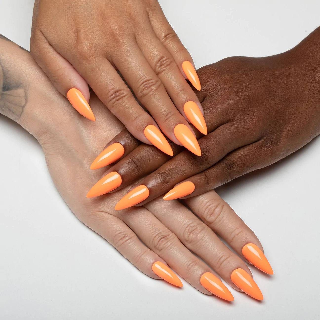 Vibrant Neon Orange Glossy Stilettos Vibrant Neon Orange Glossy Stilettos — Neon Stiletto Nails 2027