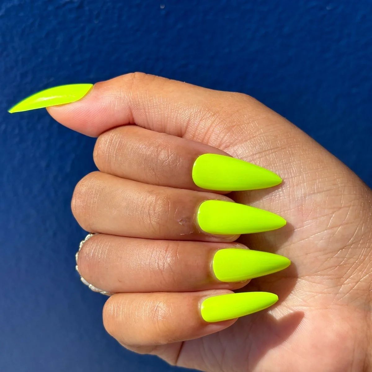 Summer Neon Yellow-Green Glossy Stilettos Summer Neon Yellow-Green Glossy Stilettos — Neon Stiletto Nails 2027