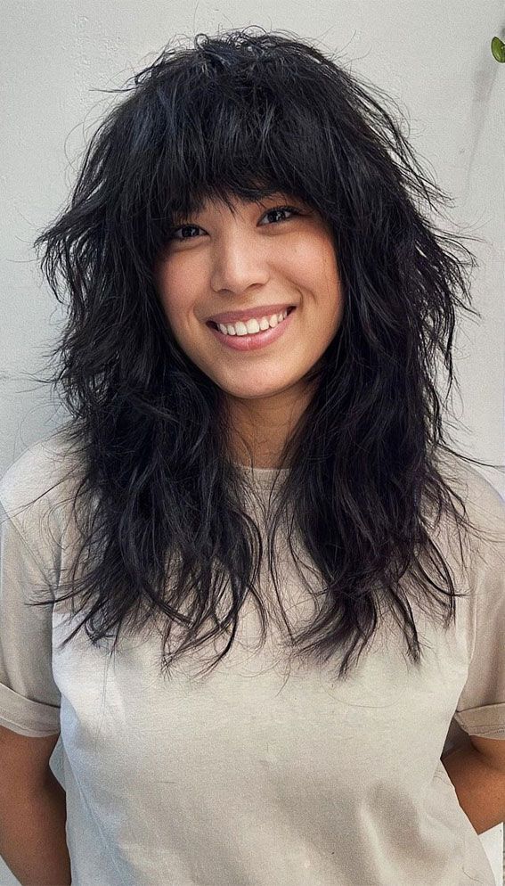 Thick Collarbone Shag With Curtain Bangs — Evolved Shag 2027