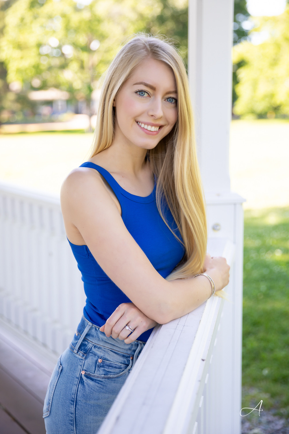 Bold Hue: Royal Blue Tank with Denim Bold Hue: Royal Blue Tank with Denim — Racerback Tank Top Outfits 2027