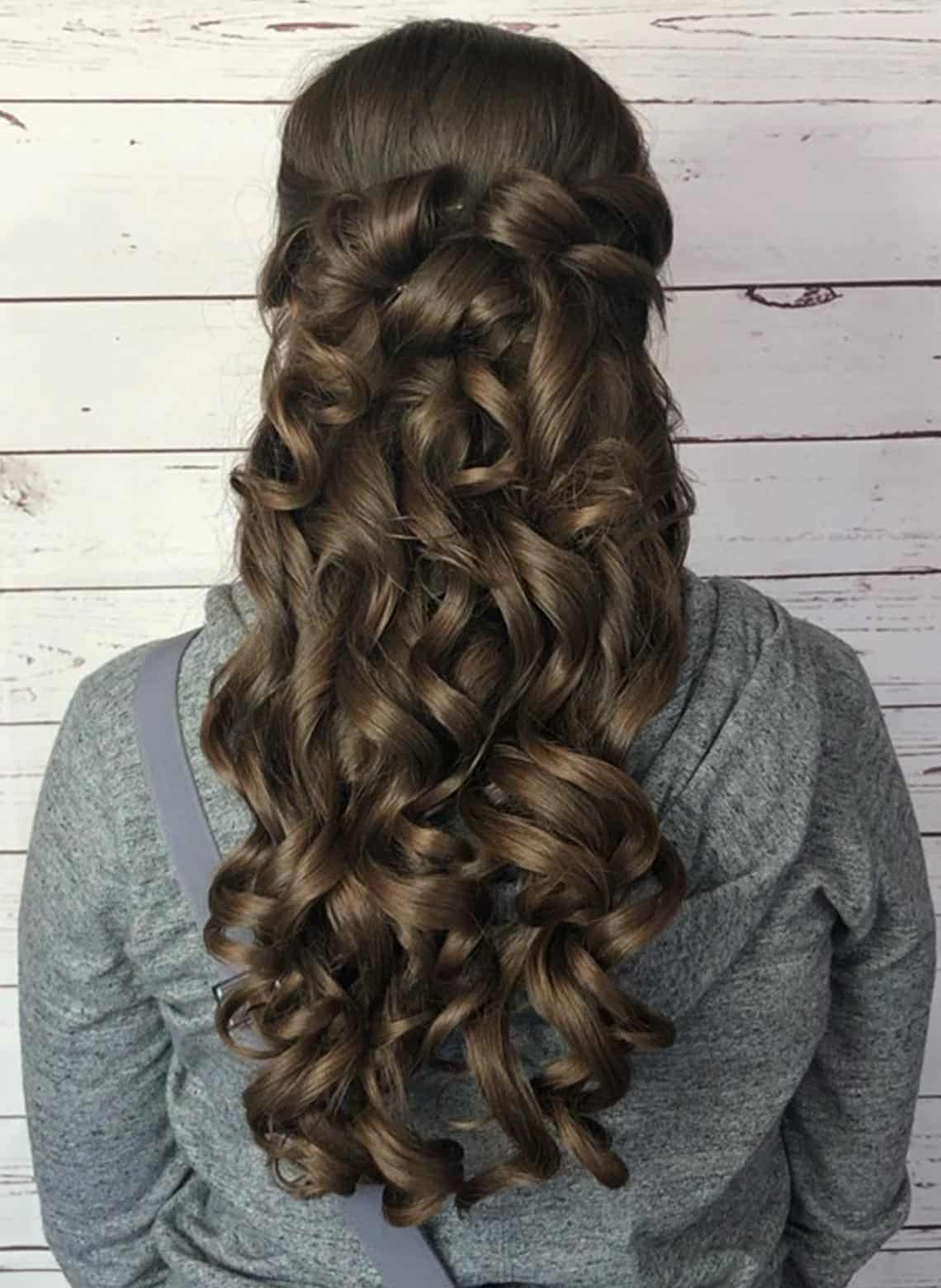 Braided Crown Half-Up Style Braided Crown Half-Up Style — Graduation Hairstyles Curls 2027