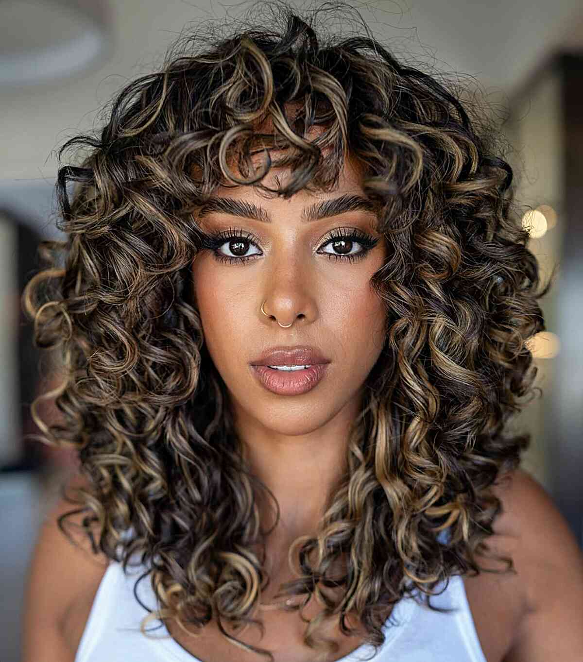 Dark Brown To Caramel Balayage Visual Idea — Balayage on Wavy Hair 2027