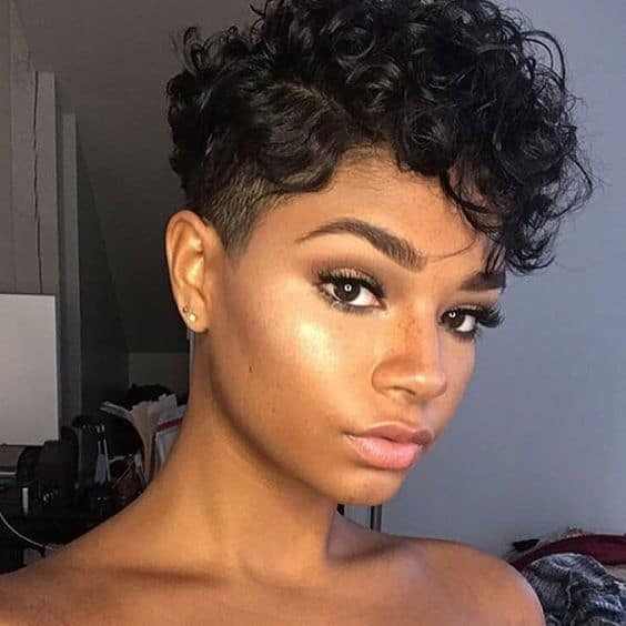 Curly Pixie with Undercut — Pixie Cut 2027 for Black Women