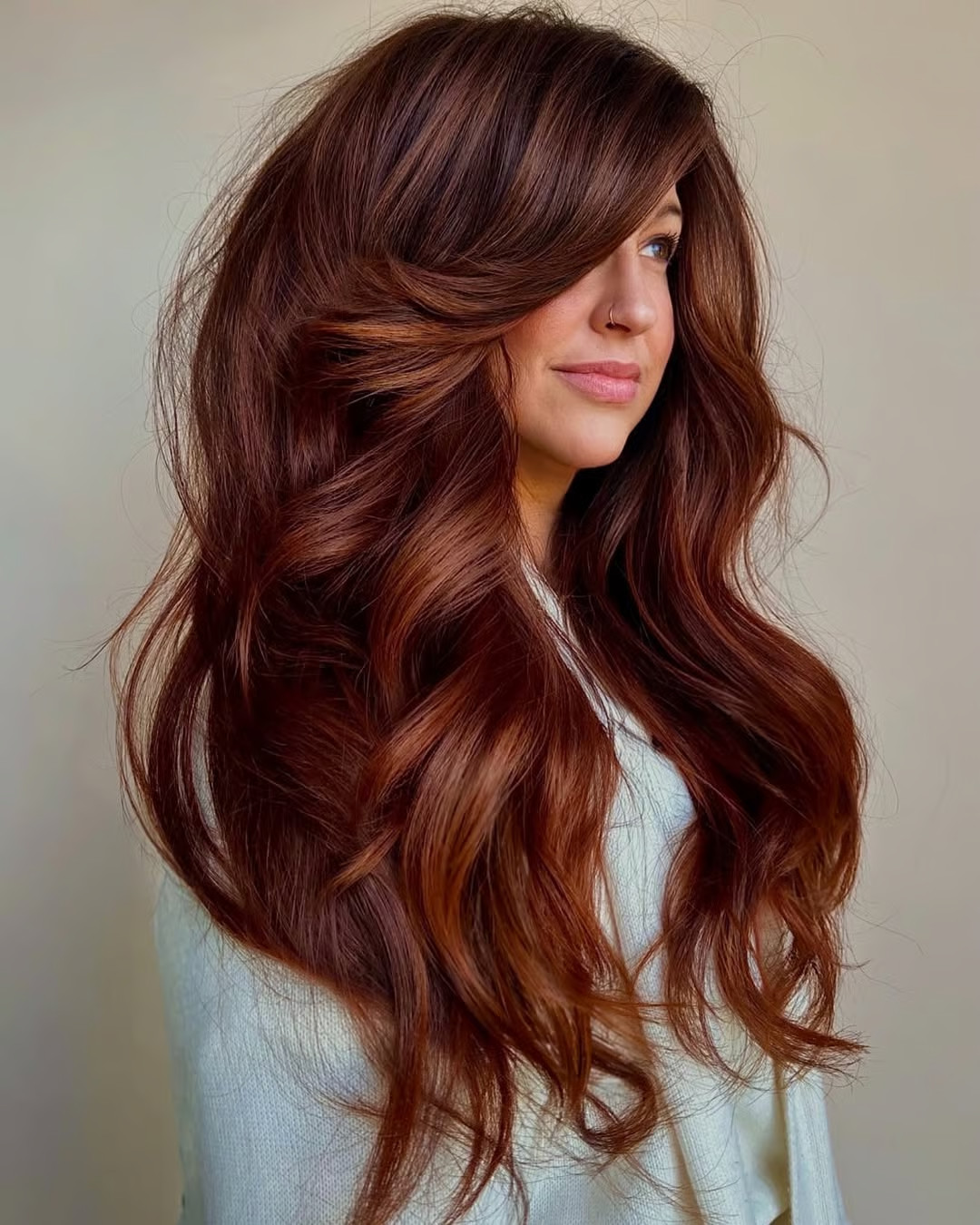 Side Swept Visual Idea Side Swept Visual Idea — Copper Penny Hair 2027