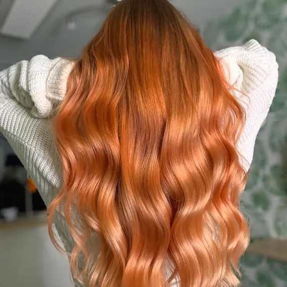 Vibrant Copper Balayage Mid-Back Waves Vibrant Copper Balayage Mid-Back Waves — Copper Penny Hair 2027