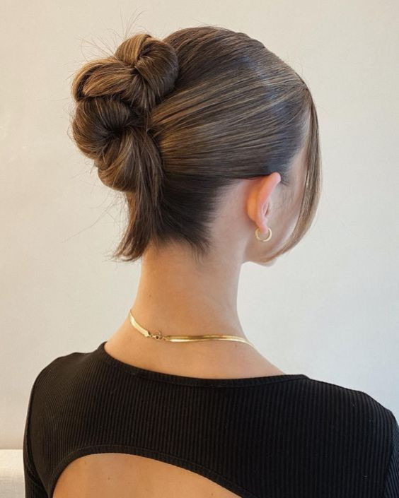 Twisted Updo With Subtle Highlights Twisted Updo With Subtle Highlights — Christmas Photo Hairstyles 2026