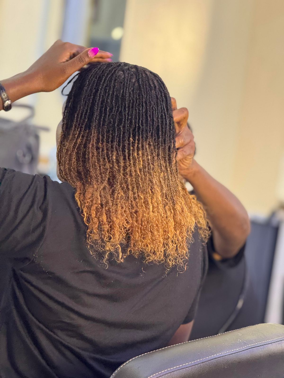 Collarbone Ombre Transition Collarbone Ombre Transition — Microlocs Locs 2027