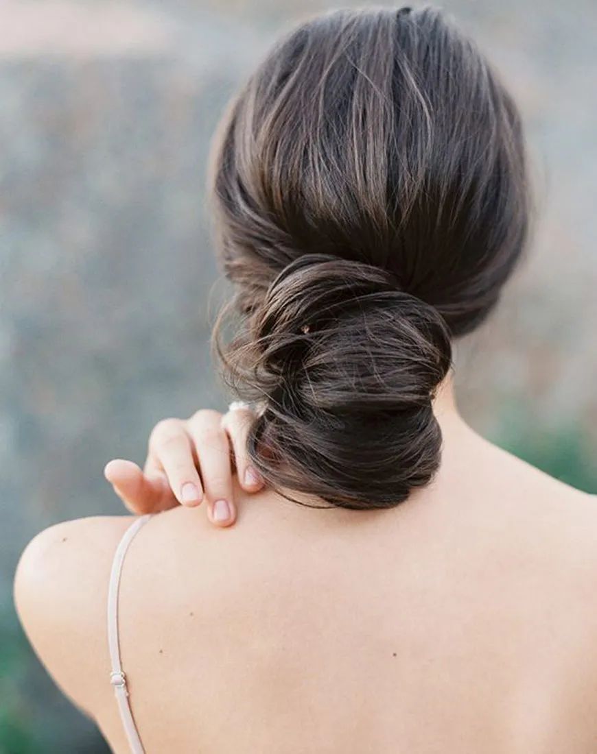 Straight With Some Waves Visual Idea Straight With Some Waves Visual Idea — Messy Low Bun 2027