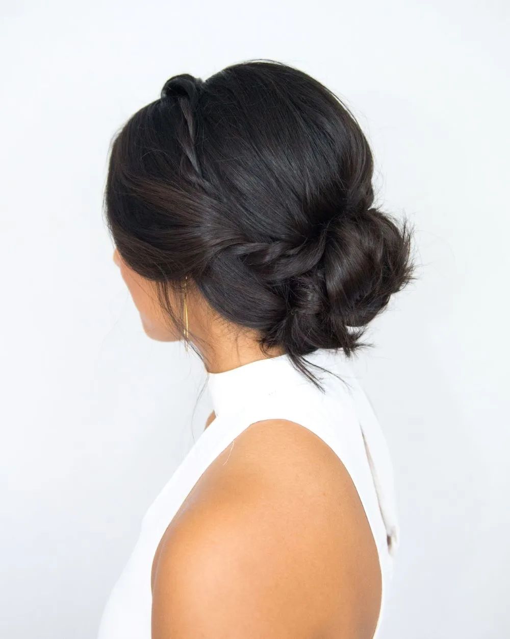 Medium Brown With Subtle Blonde Balayage Visual Idea Medium Brown With Subtle Blonde Balayage Visual Idea — Messy Low Bun 2027